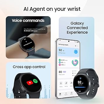 samsung galaxy watch8 (44mm, bluetooth, silver) with 3nm processor | dual gps | sapphire glass & armor aluminum | 5atm & ip68 | bp, ecg, ihrn & vascular load monitoring | anti oxidant index