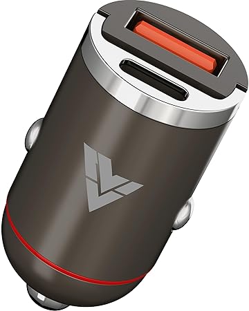 dr vaku® essenvolt 65w car charger fast charging dual port type c pd pps 65w + 18w qc 3.0 usb car mobile laptop adapter for iphone 16/15/14/13 etc., samsung all series, tablets, & android smartphones